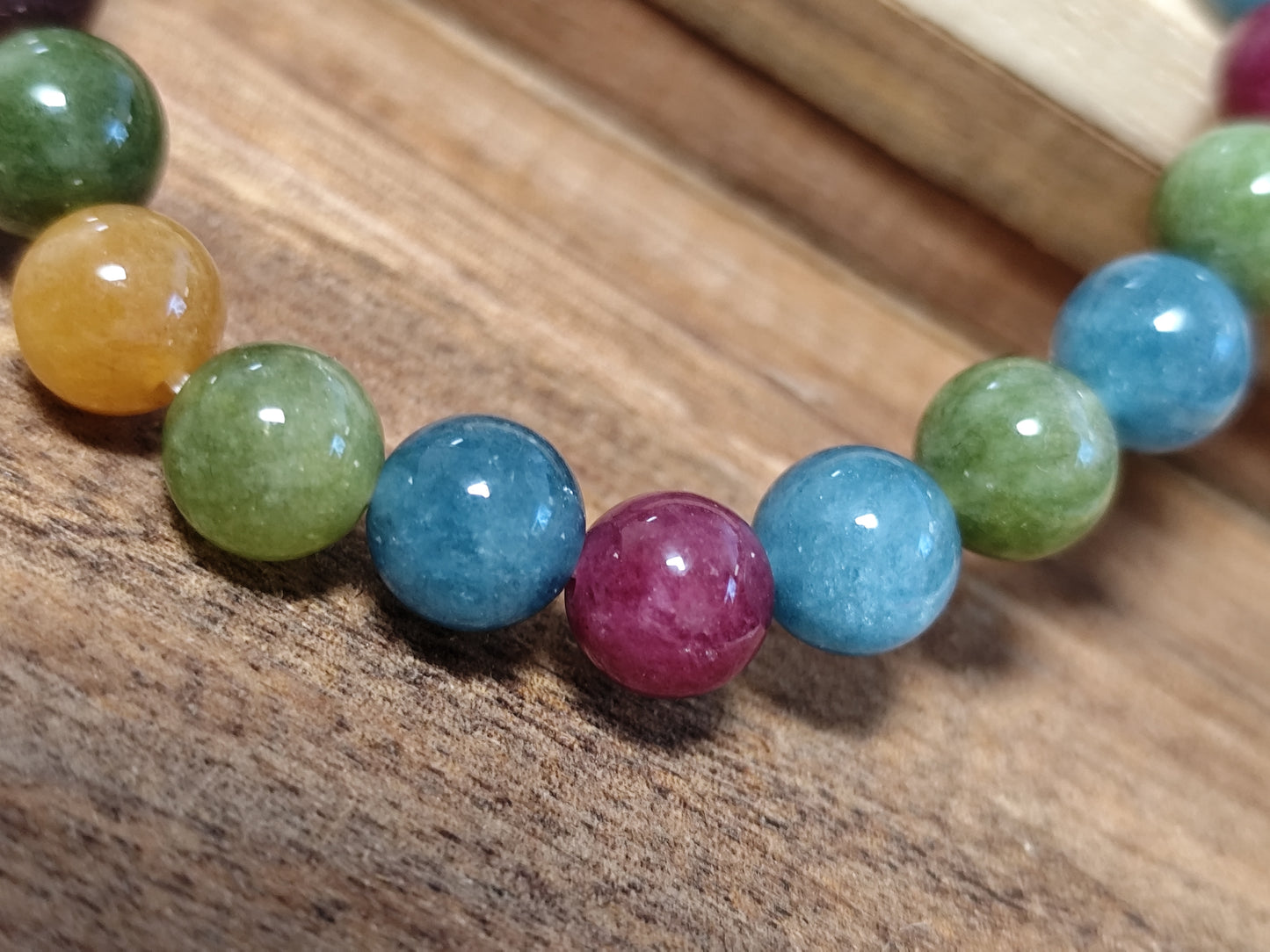 8 mm bunter Turmalin Armband