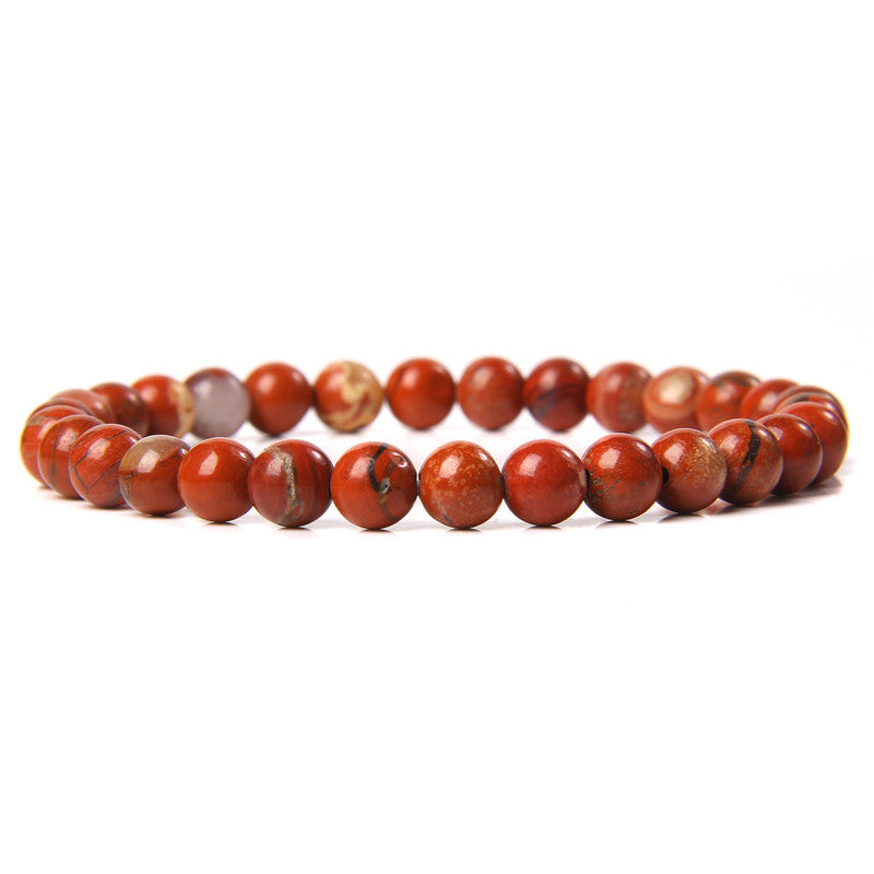 6 mm 8 mm roter Jaspis Armband