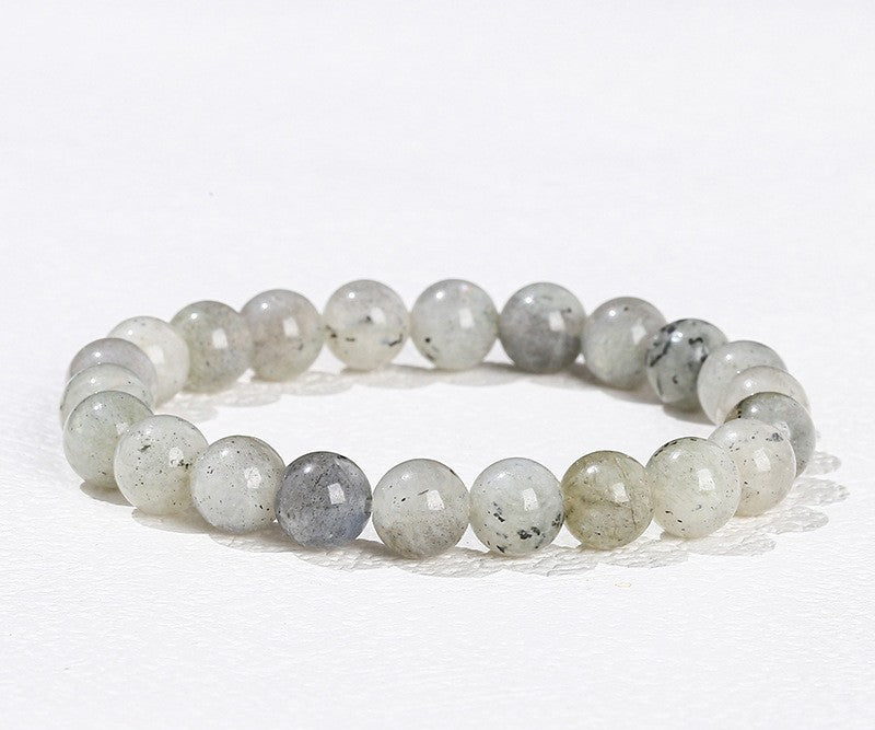 8 mm Labradorit weiss Armband