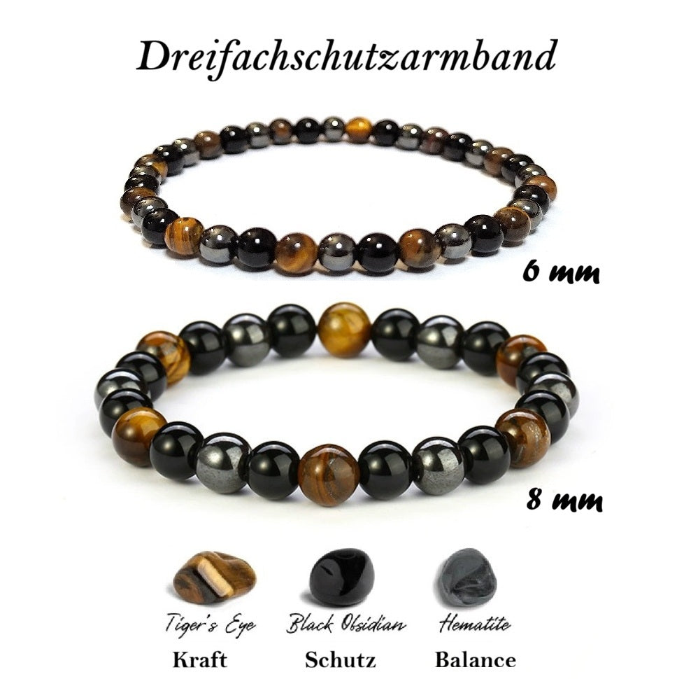 Tricolor Naturstein Armbänder