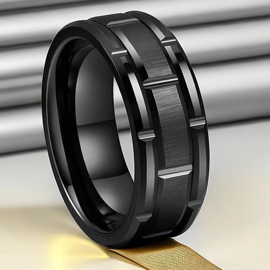 Herren Damen Partner 8 mm Edelstahl Ring