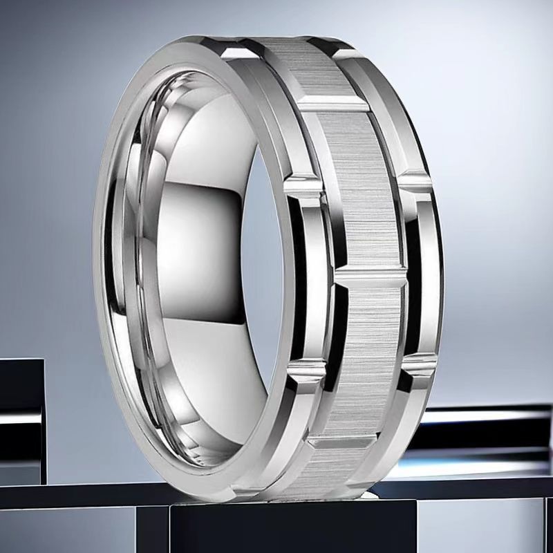 Herren Damen Partner 8 mm Edelstahl Ring
