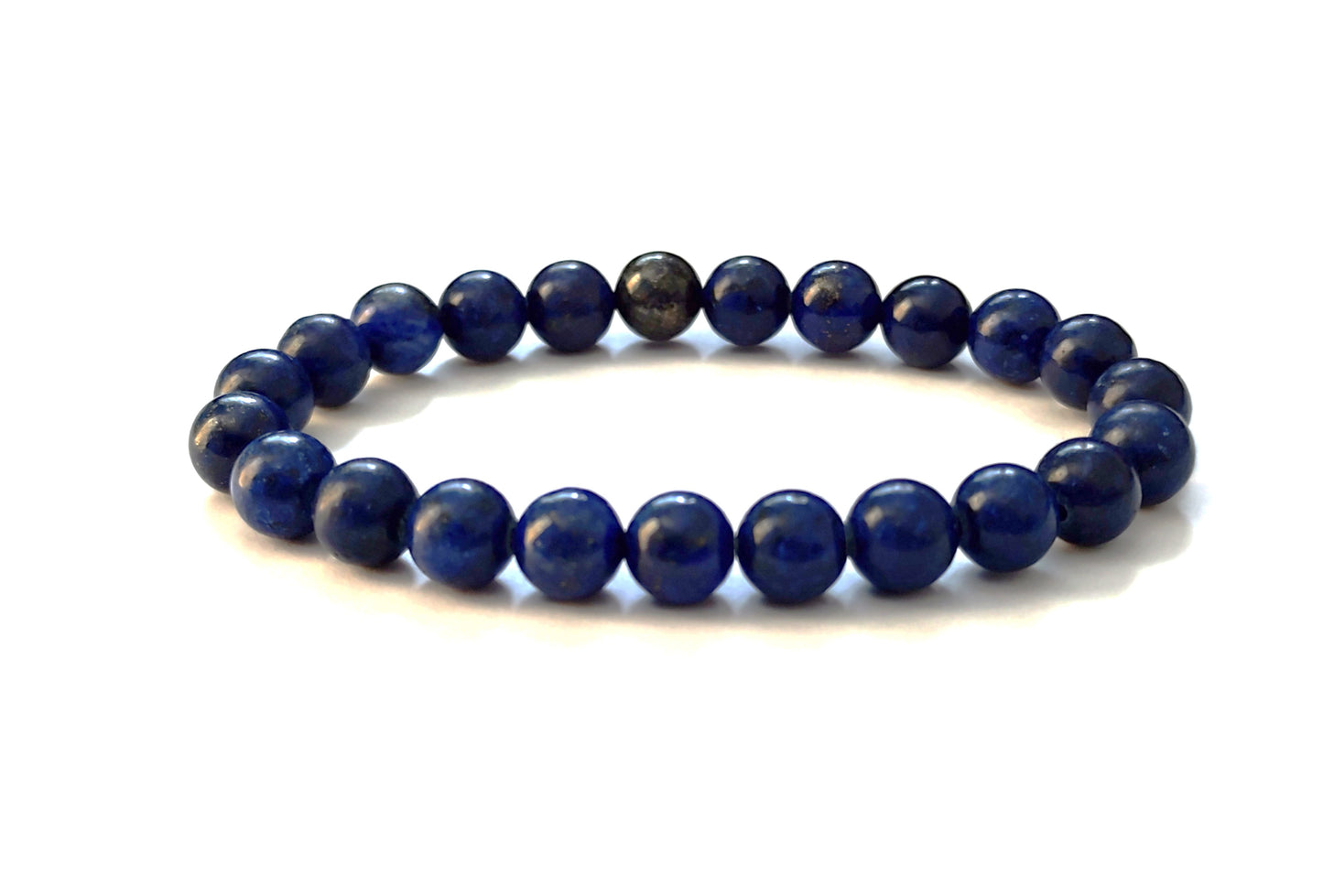 8 mm Naturstein Edelstein Lapislazuli Perlen Armband Kugelarmband
