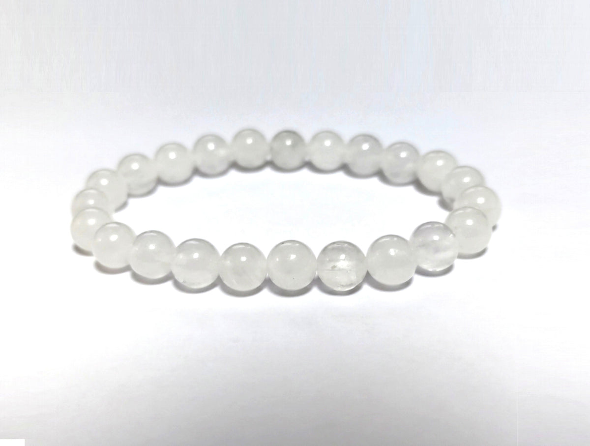 8 mm Quarz weiss Armband