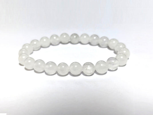 8 mm Quarz weiss Armband
