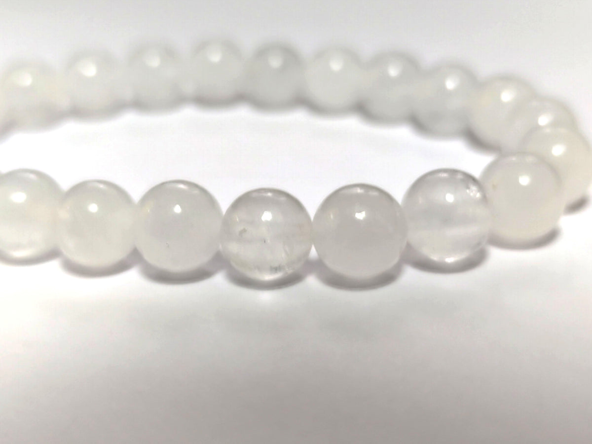 8 mm Quarz weiss Armband