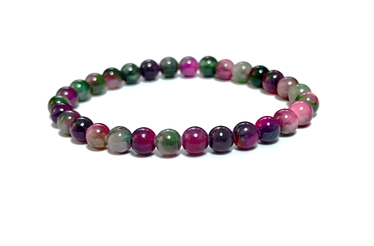 6 mm 8 mm Persischer Jade Turmalinfarbe Armband