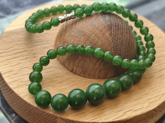Naturstein Taiwan Jade Halskette Necklace 45 cm