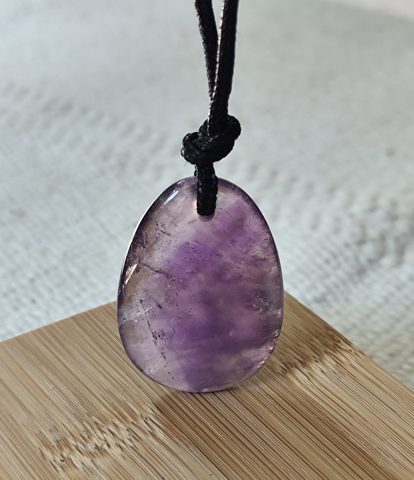 34 x 25 mm Edelstein Amethyst Anhänger inkl.Kordel