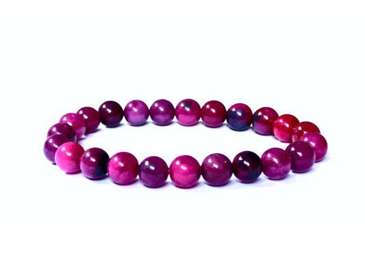 8 mm persischer Jade pink Armband