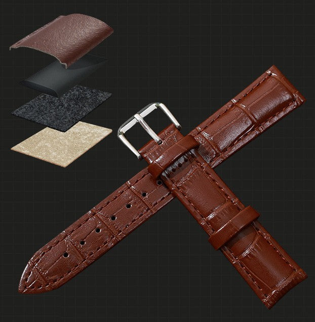 Uhrenarmband Ersatz Armband Echtleder 16-18-20 mm inkl. Federstege