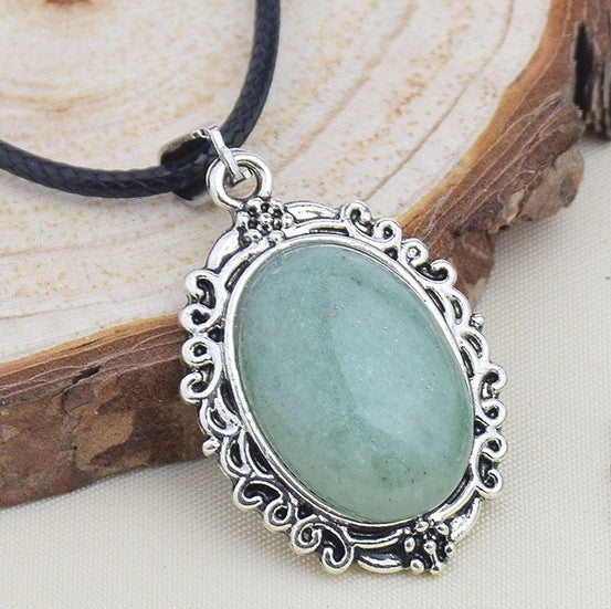 26 x 20 mm Anhänger Edelstein Naturstein Heilstein Mineral inkl. Kordel