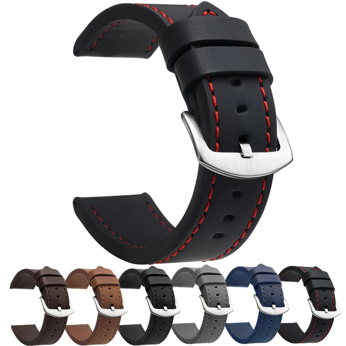 Uhrenarmband Ersatz Armband Echtleder 18-20-22 mm inkl. Federstege