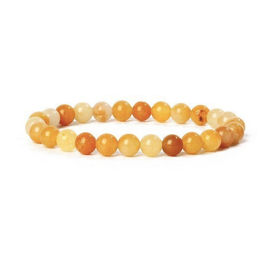 6 mm 8 mm Gold Silk Jade Armband