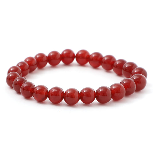 8 mm roter Achat Karneol Armband