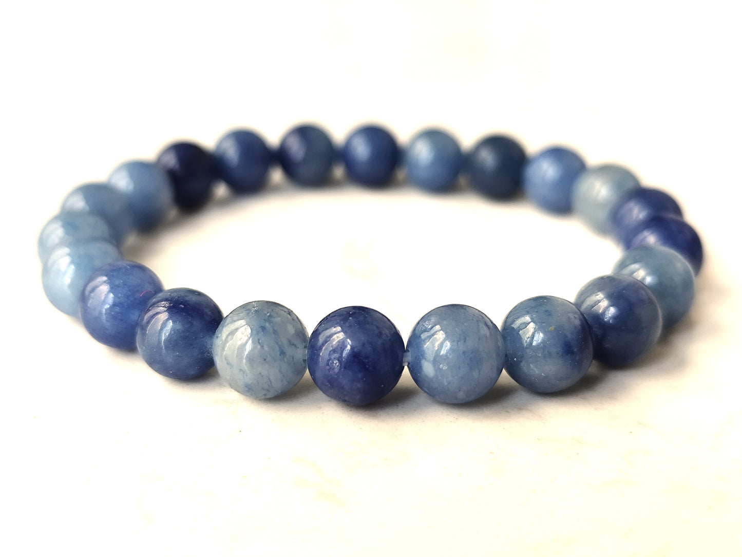 8 mm blauer Aventurin Armband