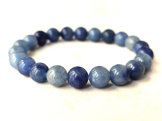 8 mm blauer Aventurin Armband