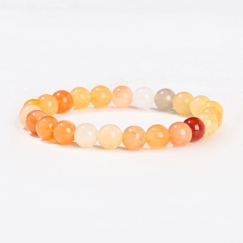 6 mm 8 mm Gold Silk Jade Armband