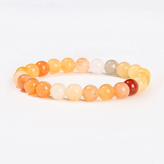 6 mm 8 mm Gold Silk Jade Armband