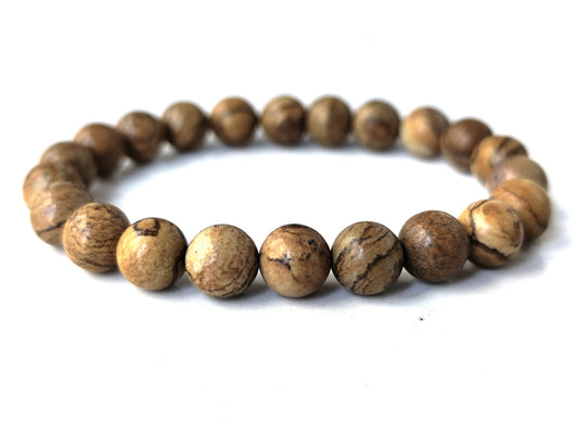 8 mm Landschaftsjaspis Armband