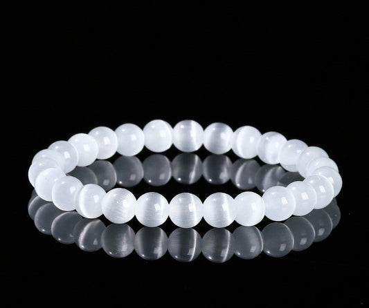 6 mm 8 mm Katzenauge ( Selenit) Armband