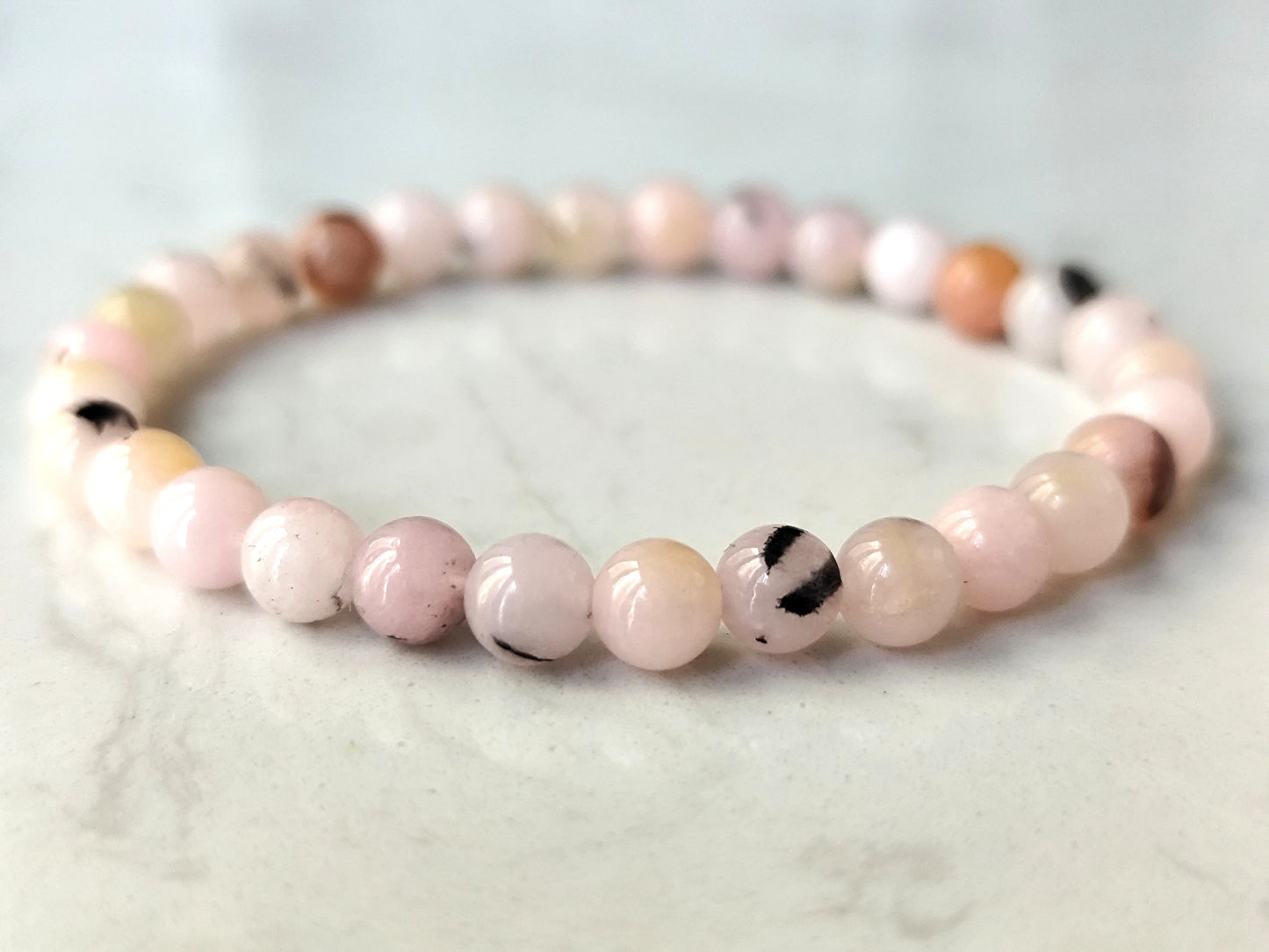 6 mm 8 mm rosa Opal Armband