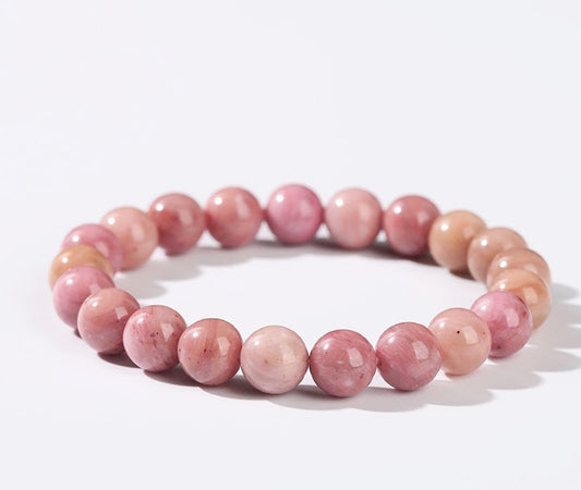 8 mm Rhodonit rosa Armband