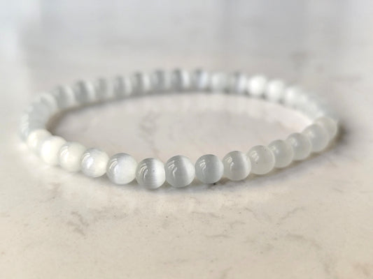 6 mm 8 mm Katzenauge ( Selenit) Armband